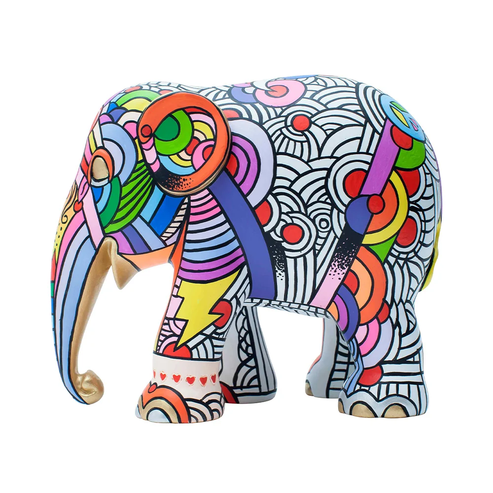 Elephant Parade norsu Rauhaa, Rakkautta ja Musiikkia 15cm Rajoitettu erä 3000 kpl