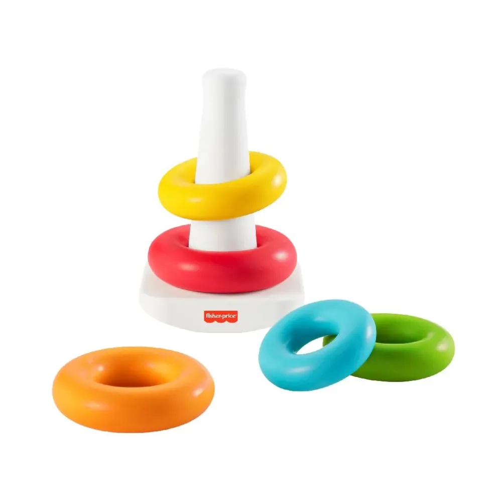 Fisher-Price pinottava torni värillisillä renkailla 6 kpl