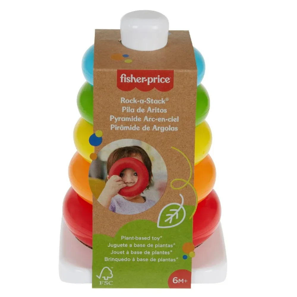 Fisher-Price pinottava torni värillisillä renkailla 6 kpl