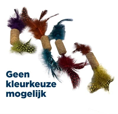 Fofos OPB cork dot display - kleurrijk kurkspeeltje met veren