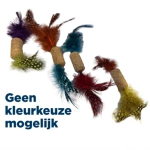 Fofos OPB cork dot display - kleurrijk kurkspeeltje met veren