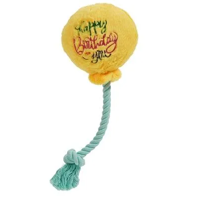 Fofos Syntymäpäiväilmapallo - Juhlava koiranlelu, jossa on narulanka ja vinkuva ääni