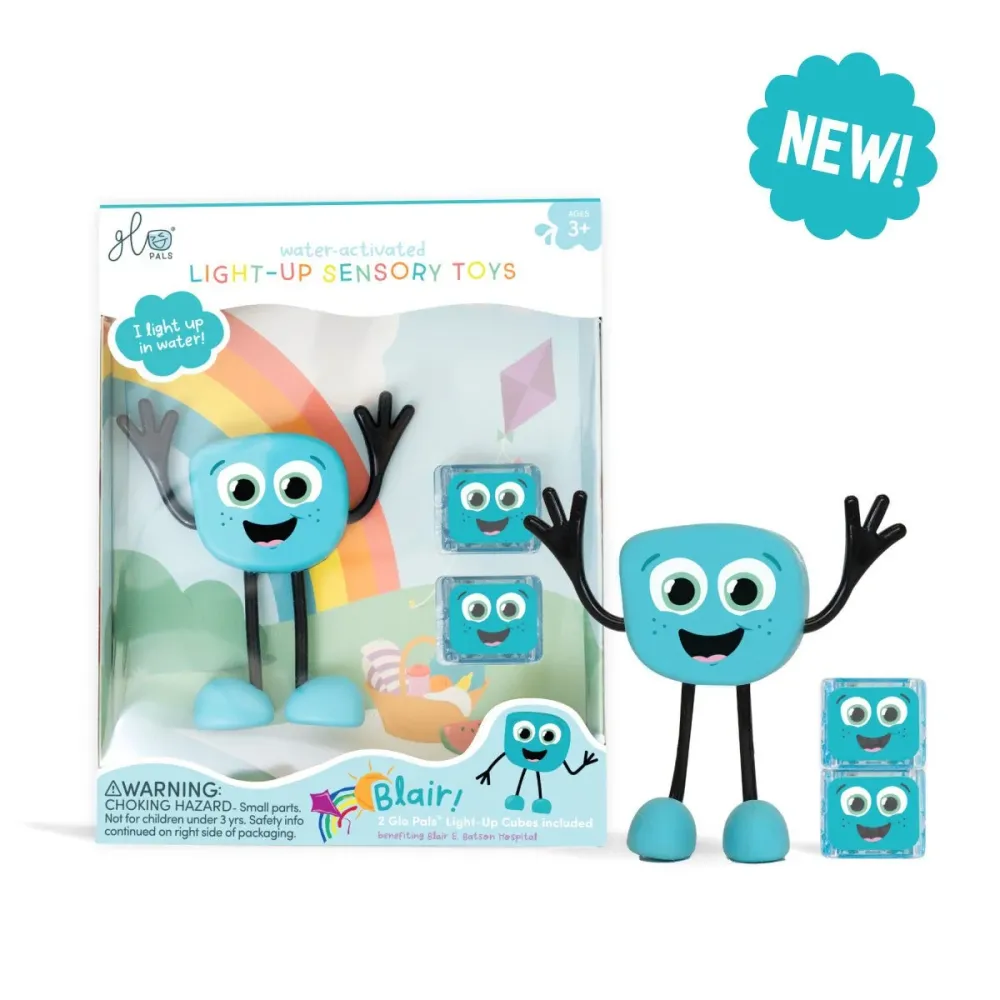 Glo Pals Kylpyleluja Sensory Light-Up nukke ja kuutiot Blair