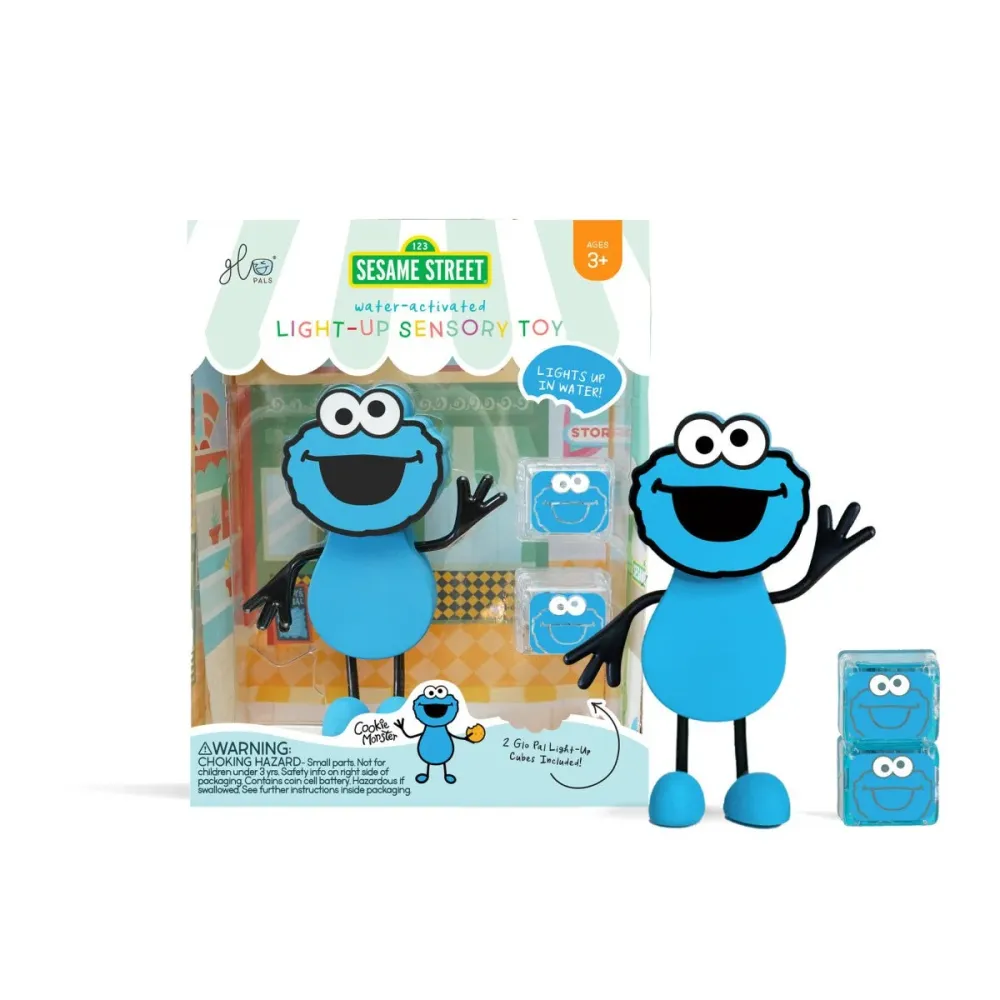 Glo Pals Kylpyleluja Sensory Light-Up Nukke ja Kuutiot Cookie