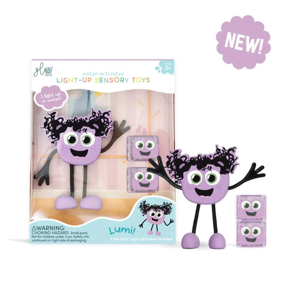 Glo Pals Kylpyleluja Sensory Light-Up nukke ja kuutiot Lumi