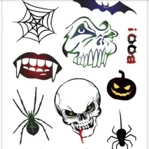 Halloween Fake tatuoinnit luuranko