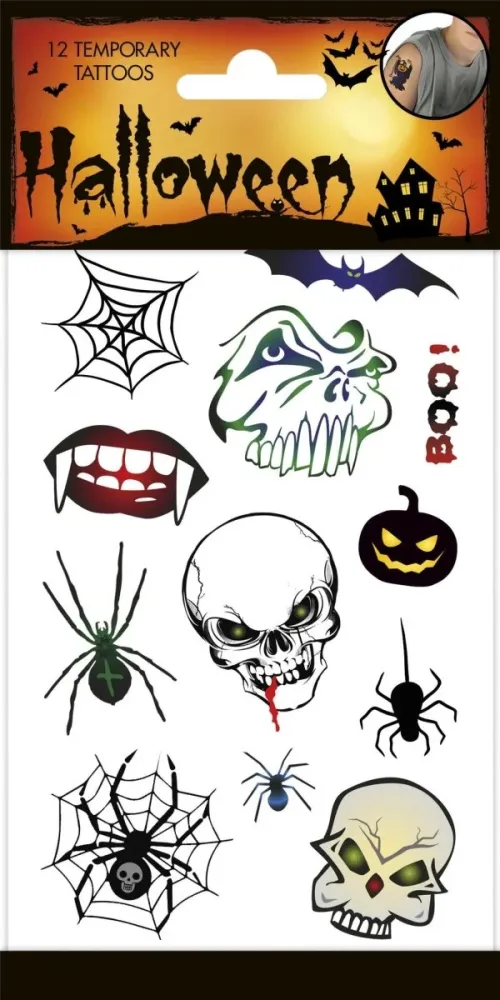 Halloween Fake tatuoinnit luuranko