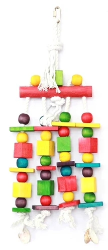 Iloinen lemmikkilelu Block N Beads Papukaija