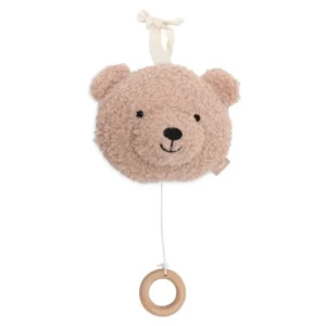 Jollein Music Hanger Baby Teddy Bear Wild Rose - nallekarhu