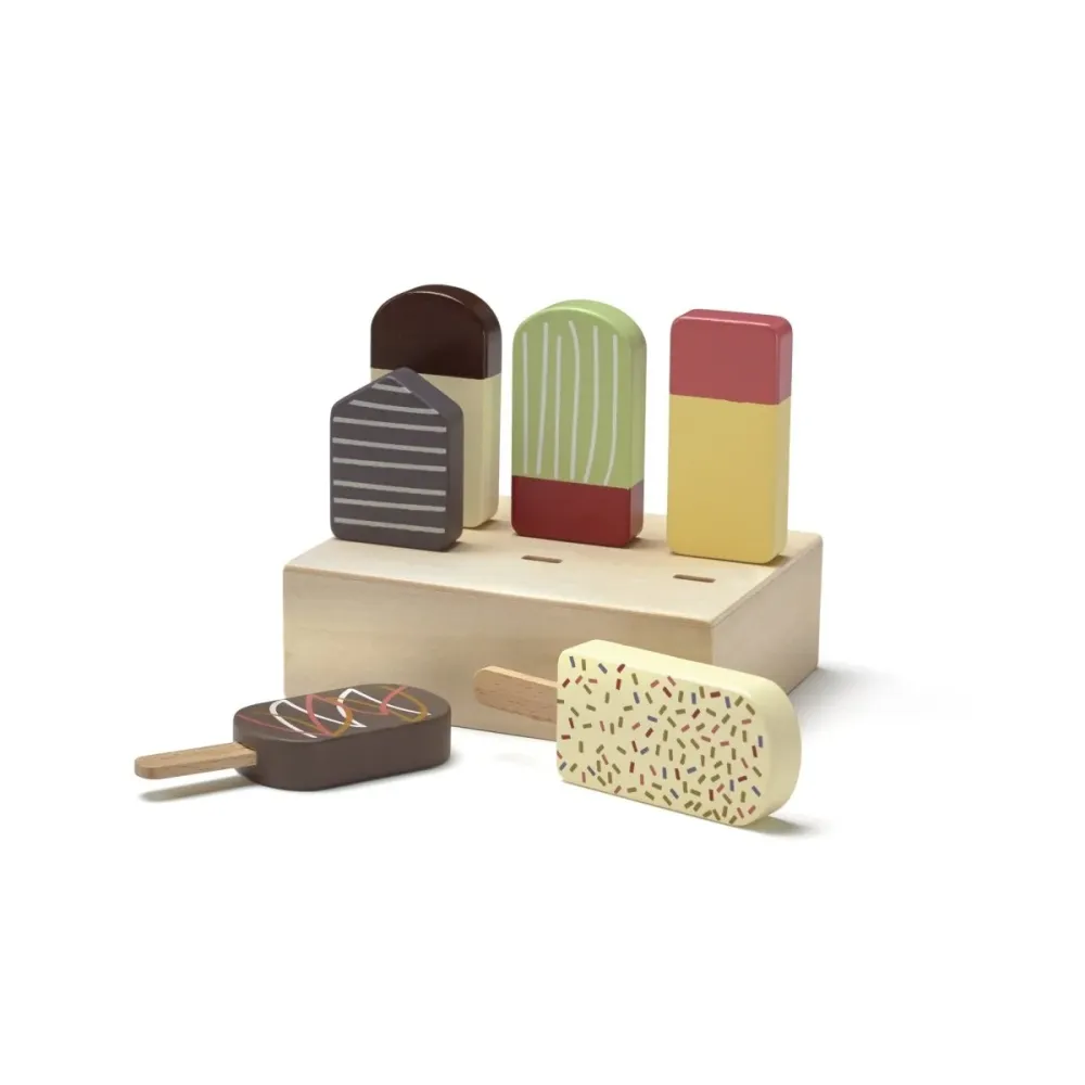 Kid's Concept puinen lelu Ice Lollies Jäätelötikkarit