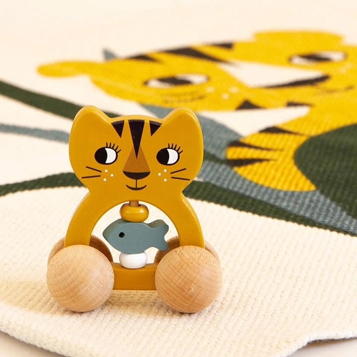 Kämppäkaveri Rattle On Wheels Tiger