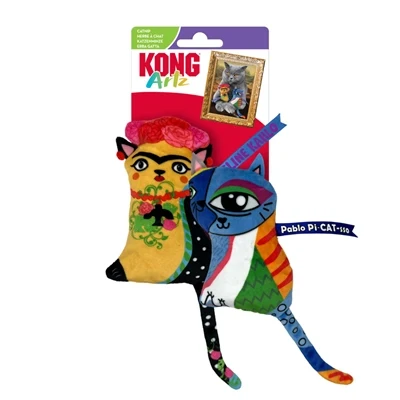 Kong artz Kahlo/Picasso 2-pack - luovat rapisevat catnip-duot - 19 cm