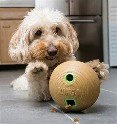 Kong bambusta tehty syöttöpallo - Interaktiivinen lelu ruoka-annostelijalla