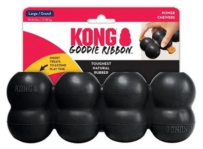 Kong Extreme Goodie Ribbon Musta - Täytettäväksi koiran herkuilla - 21,5 cm