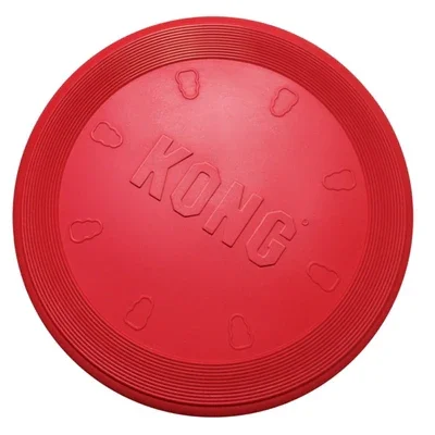 Kong Flyer -frisbee, punainen – pehmeä ja kestävä frisbee koirille