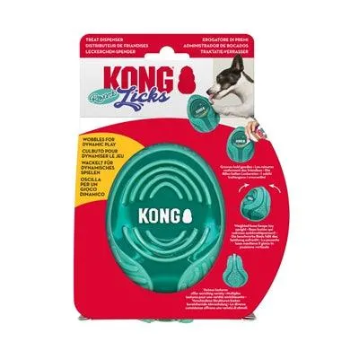 Kong Licks Rewards Green - Stimuloiva ja rauhoittava nuolemislelu heiluvalla vaikutuksella
