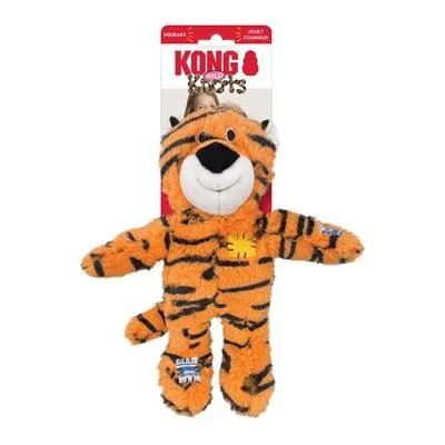Kong Wild Knots Tiger – Pehmolelu koiralle köysiluurangolla ja vinkuvalla