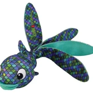 Kong Wubba Finz Blue - Kalan muotoinen koiran pehmolelu