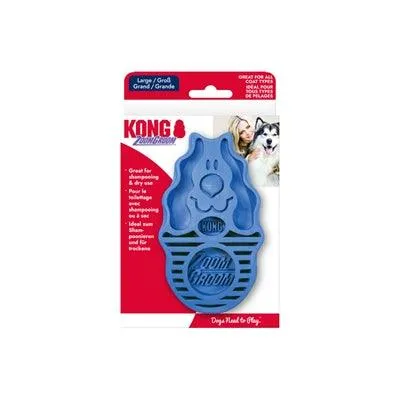 Kong Zoomgroom Boysenberry Blue – Pehmeä harja turkinhoitoon