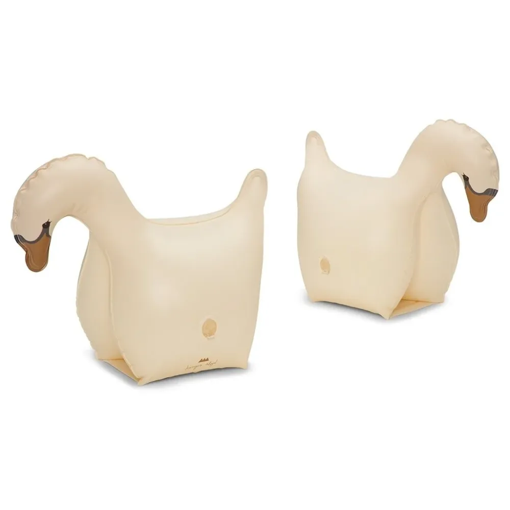 Konges Sløjd Uimahihnat Swan Cream Pois päältä valkoinen