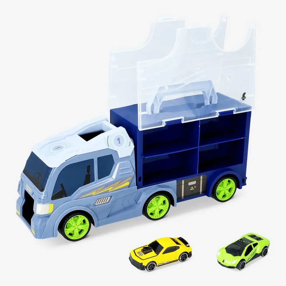 Kuorma-auto, jossa on 2 autoa