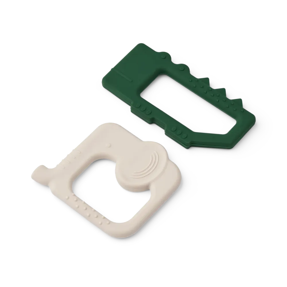 Liewood hammaslääkerengas Jonathan All Together 2-pack Garden Green/Sandy