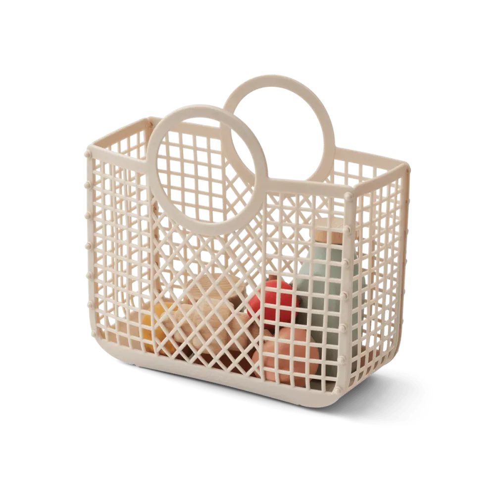 Liewoodin lelukauppa Florin Play FoodGrocery Basket Sandy Multi Mix