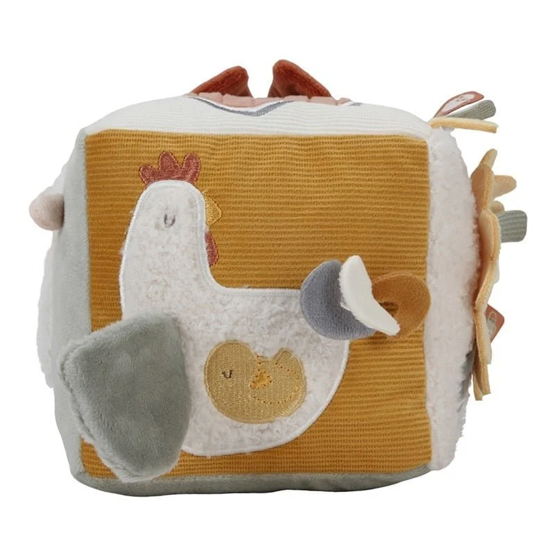 Little Dutch -aktiviteettikuutio Little Farm 100% Polyester