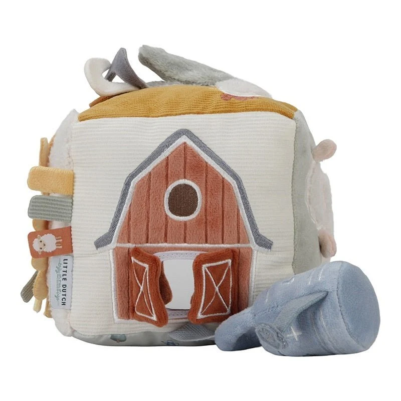 Little Dutch -aktiviteettikuutio Little Farm 100% Polyester