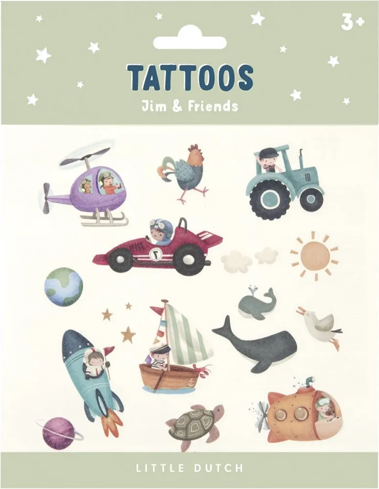 Little Dutch Fake Tattoo Jim ja ystävät