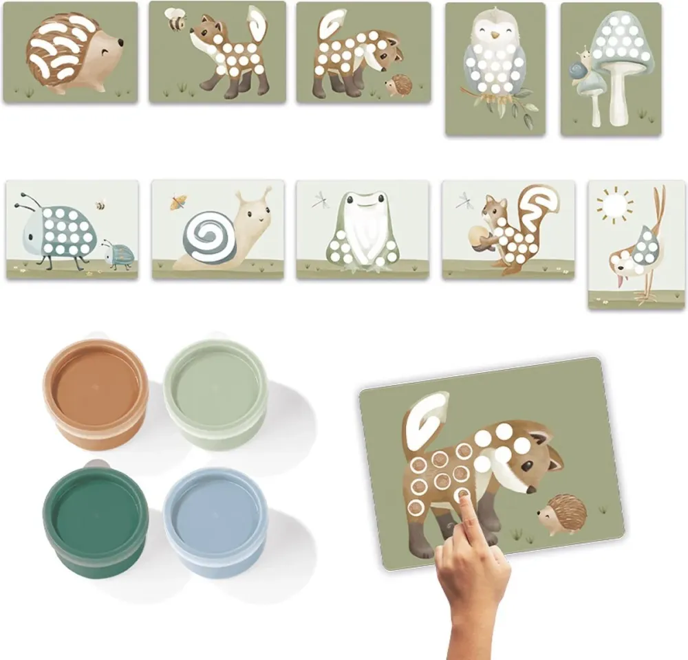 Little Dutch Finger Paint Set Metsän ystävät