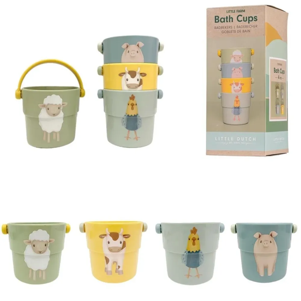 Little Dutch Kylpylälelut Farm Cups
