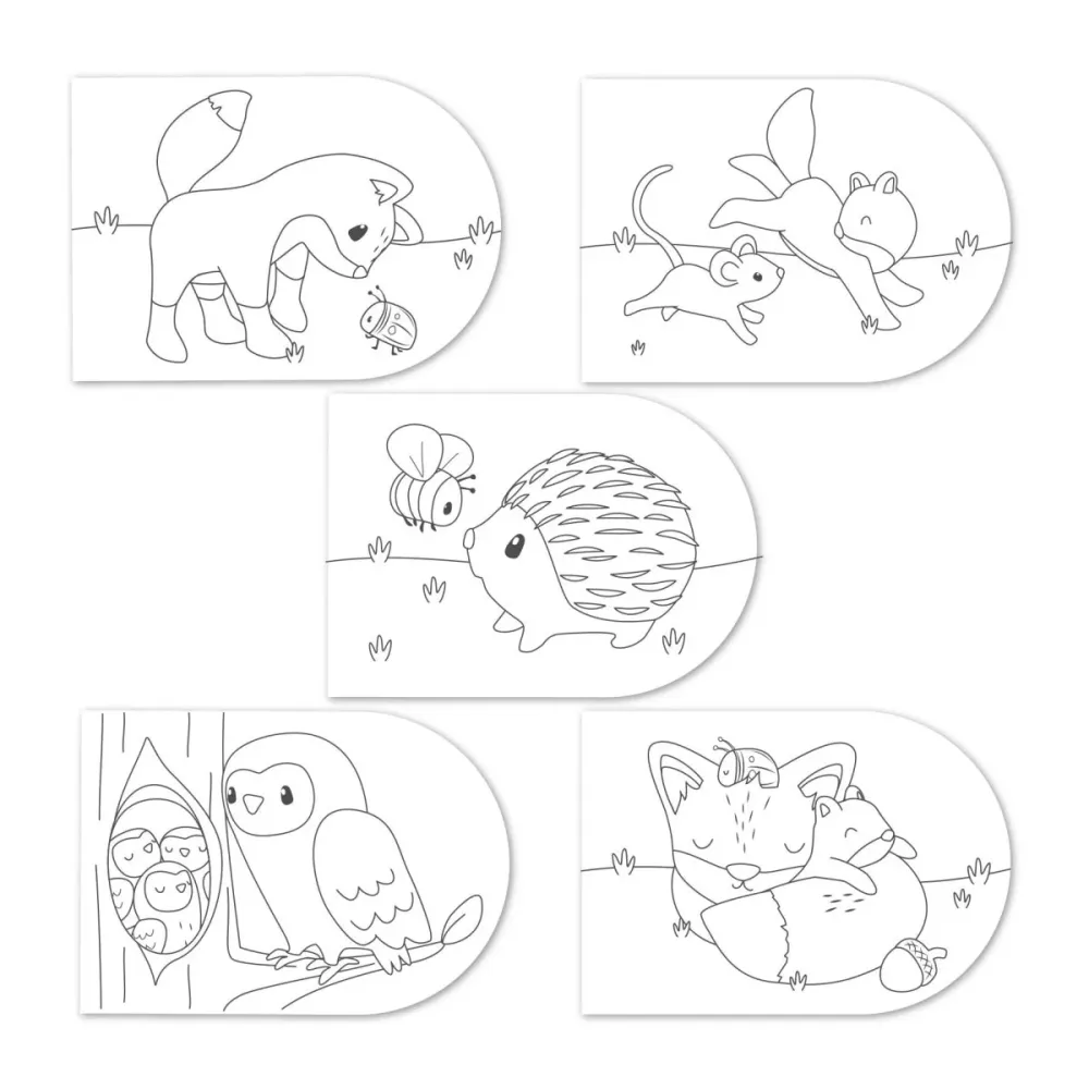 Little Dutch Paint Book Forest Friends 30 sivua sisältäen maalin ja siveltimen
