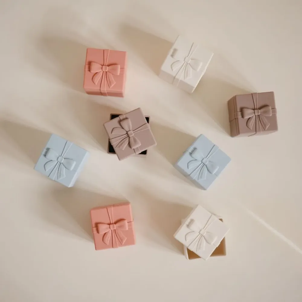 Mushie Block Set Lahjat Värillinen 4kpl