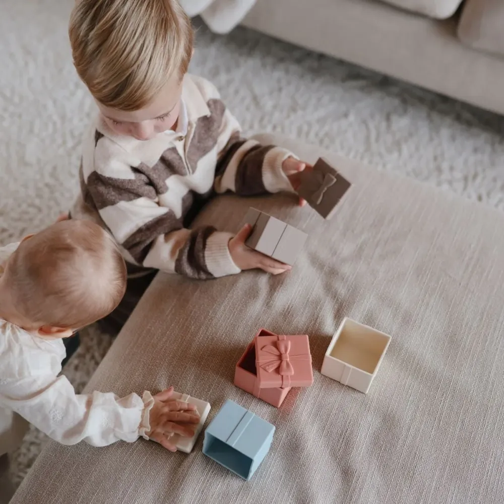 Mushie Block Set Lahjat Värillinen 4kpl