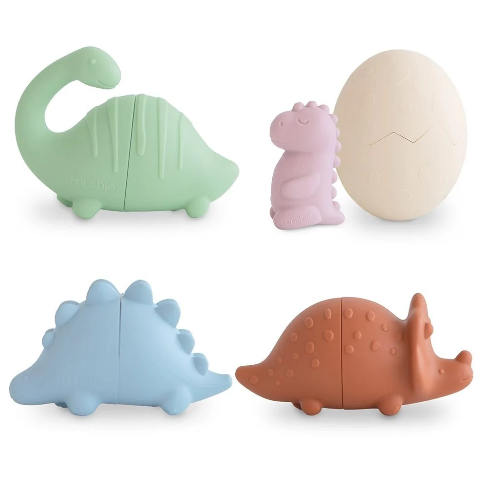 Mushie Kylpylelulelut Dino 4-pack-sarja