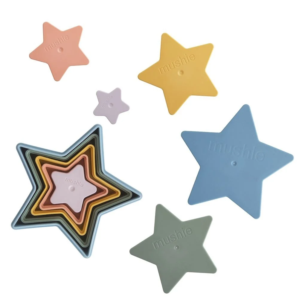 Mushie pinoamistorni Stars Retro 5 kpl