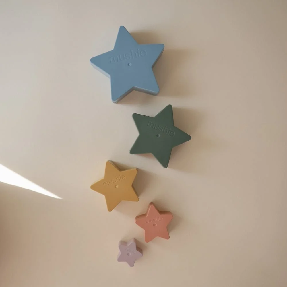 Mushie pinoamistorni Stars Retro 5 kpl