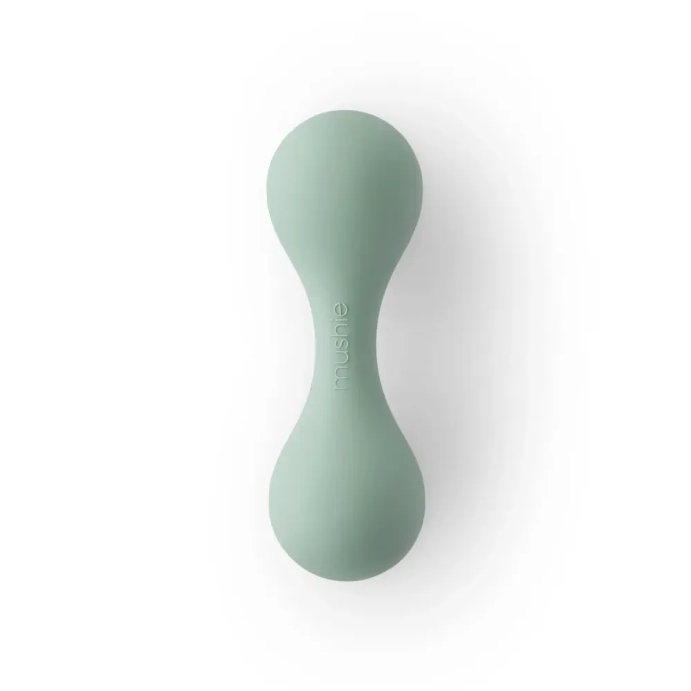 Mushie Rattle Cambridge Blue