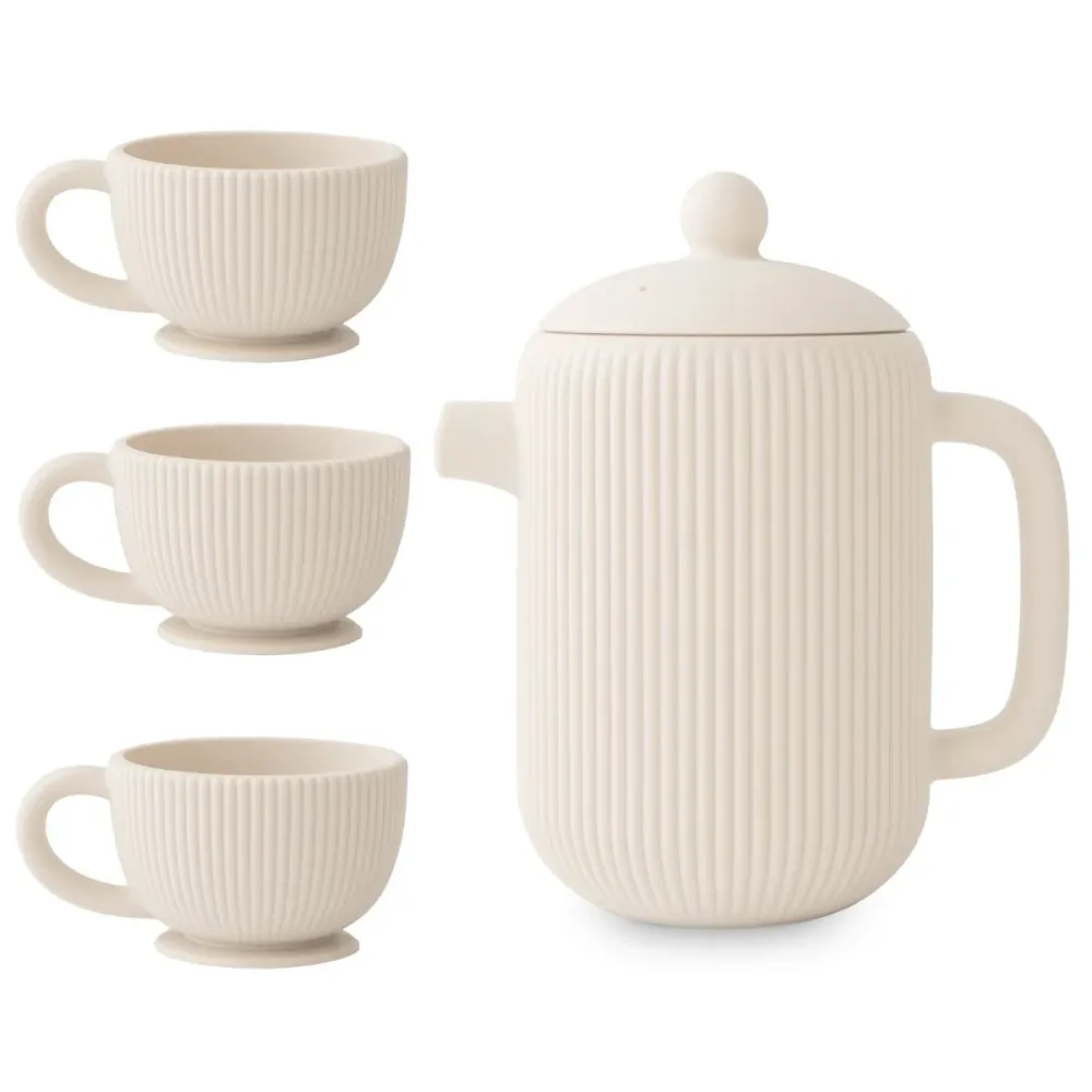 Mushie Toy Tea Set silikoni siirtyvä hiekka