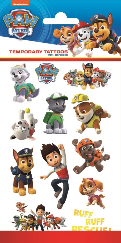 Paw Patrol tatuoinnit