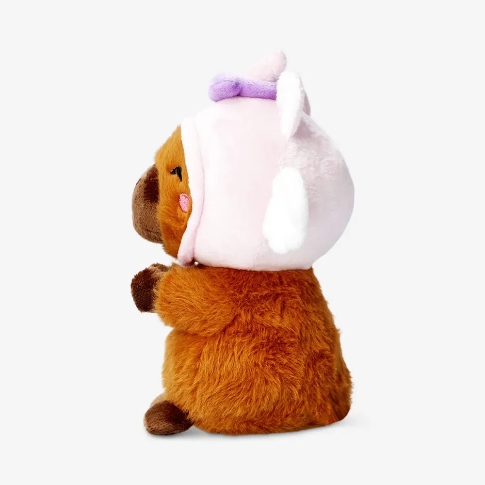 Pehmolelu - Capybara yksisarvisen hatun kanssa