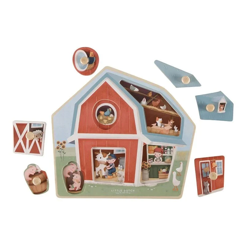 Pikku hollantilainen palapeli Wood Little Farm