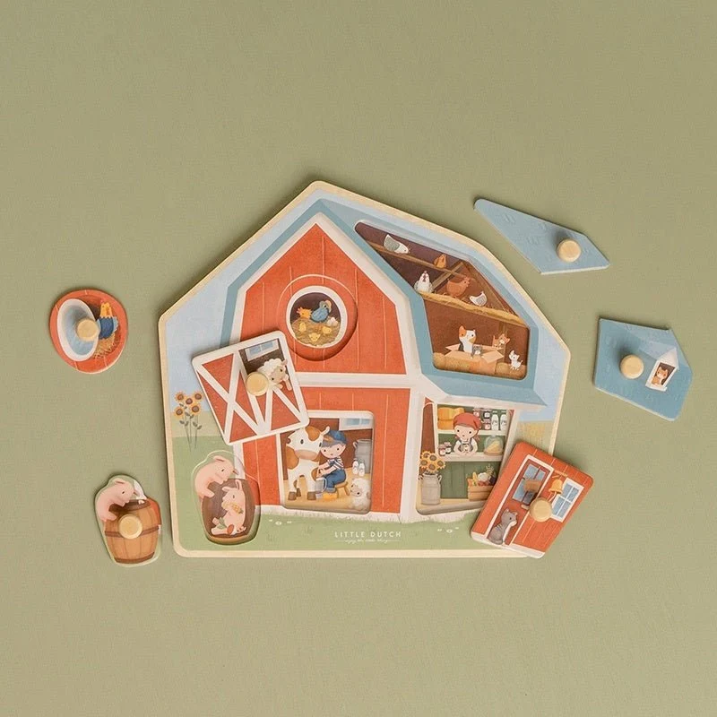 Pikku hollantilainen palapeli Wood Little Farm