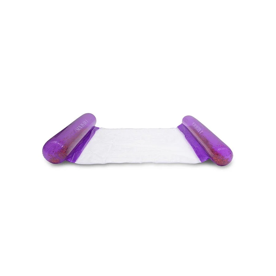 Pure Tones violetti puhallettava vesi riippumatossa