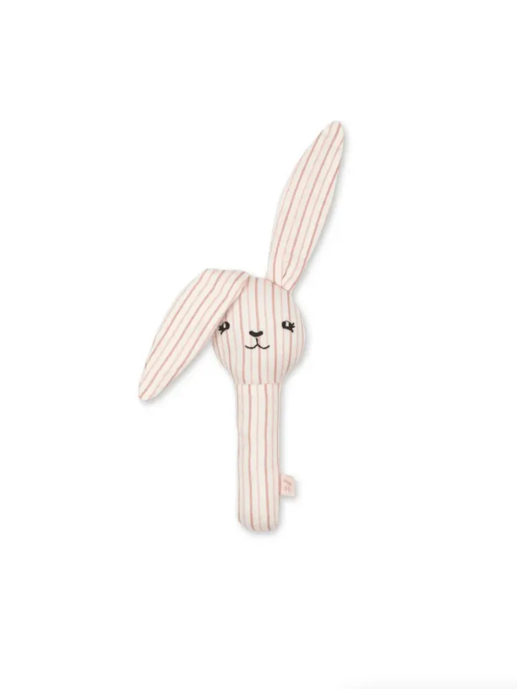 Rattle Rabbit Stripie Petite Rose Rabbit Rabbit Stripie Petite Rose
