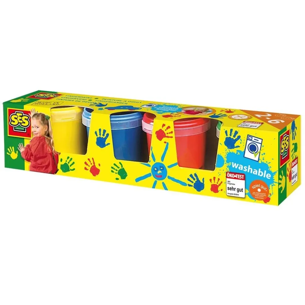 SES Creative Finger Paint Craft Kit 4X150Ml