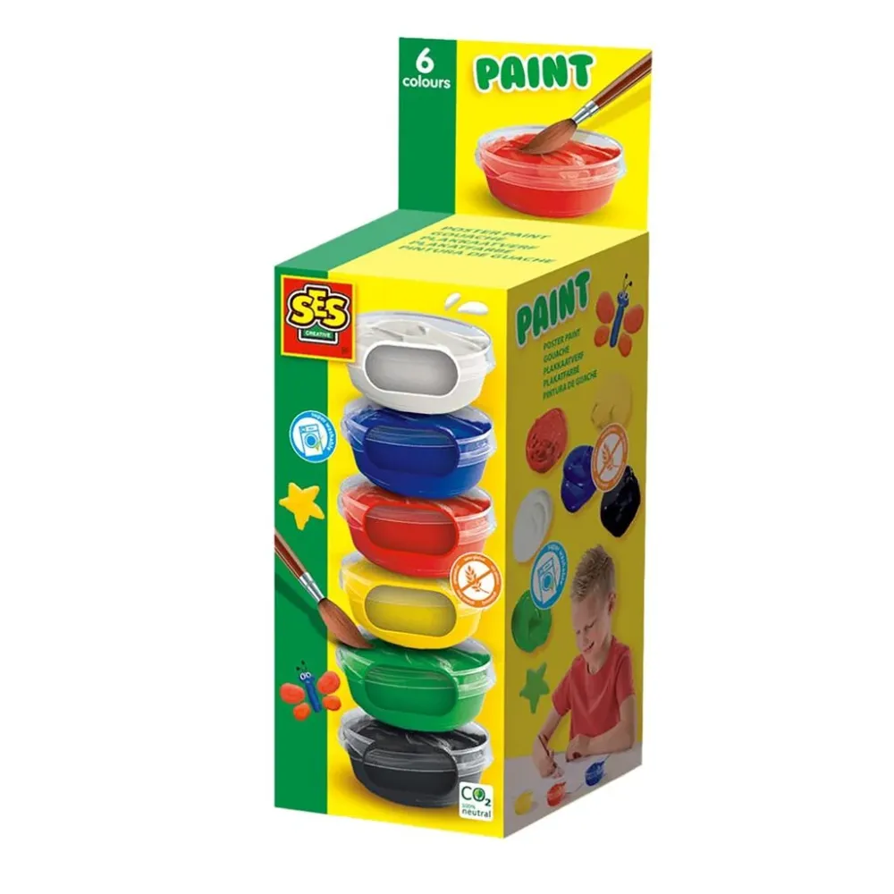 SES Creative Gouache 6 väriä 45Ml