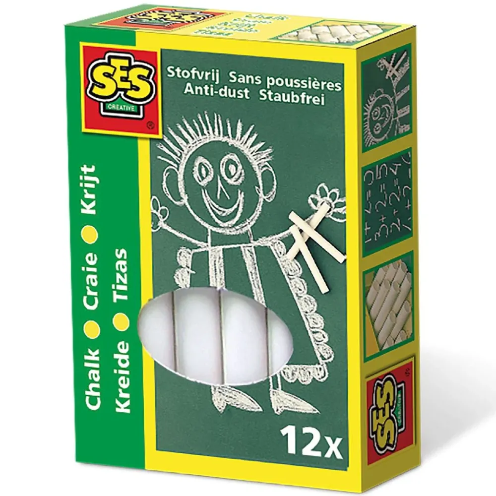 SES Creative värikynät Valkoinen 12 kpl
