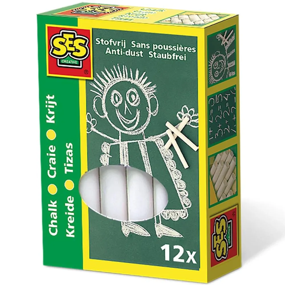 SES Creative värikynät Valkoinen 12 kpl